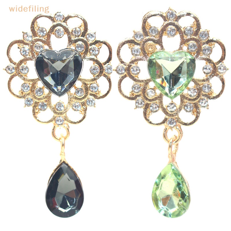 Bộ Thẻ Cài Áo Đính Đá Pha Lê Hình Giọt Nước Và Trái Tim Dùng Làm Quà Tặng