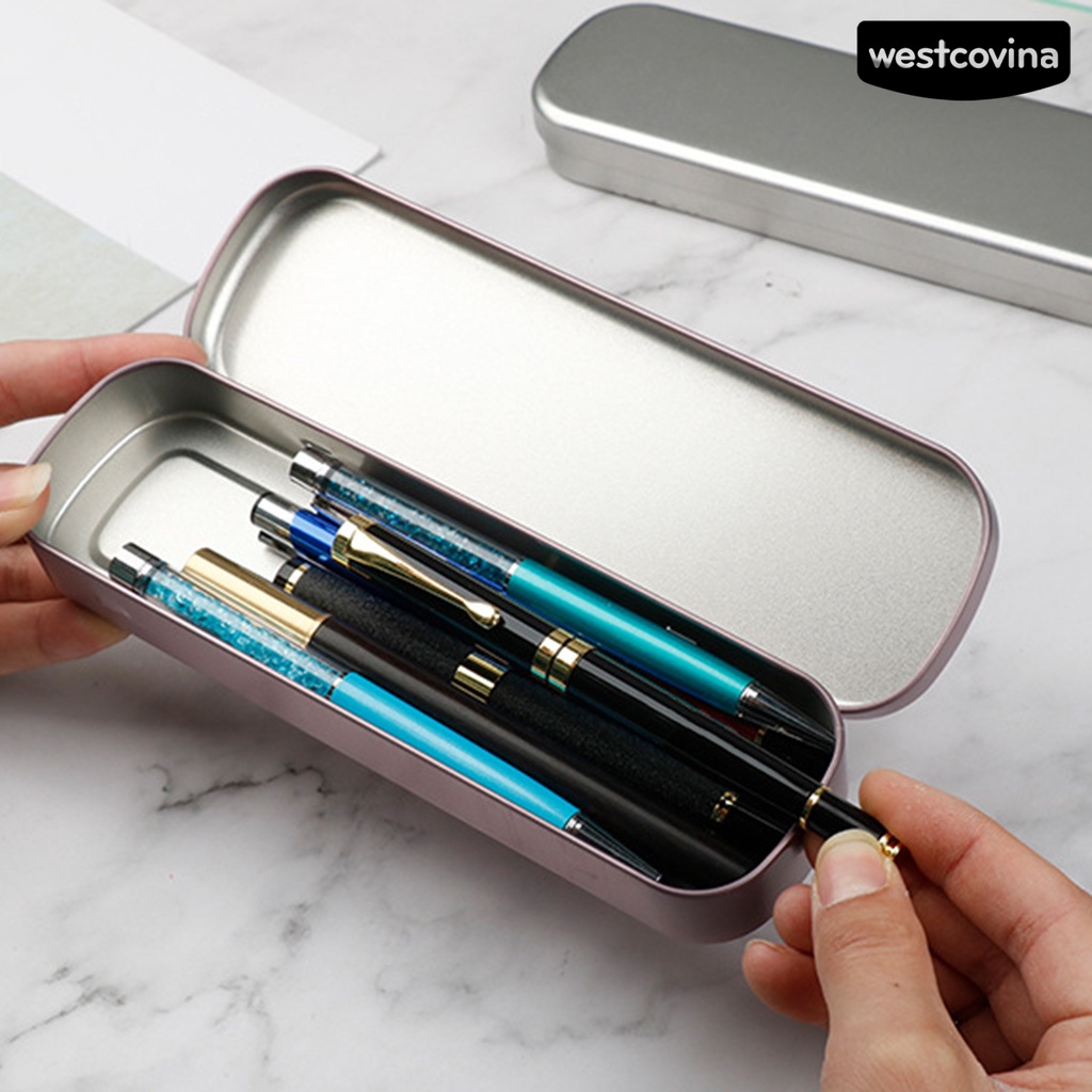 [WSTN]✎Hộp Đựng Cọ Trang Điểm Bằng Kim Loại Gọn Nhẹ