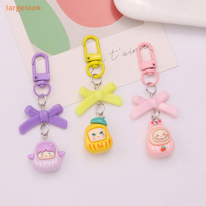 Móc Khóa Hình Búp Bê Hoạt Hình 3D Bằng Nhựa Resin Dễ Thương