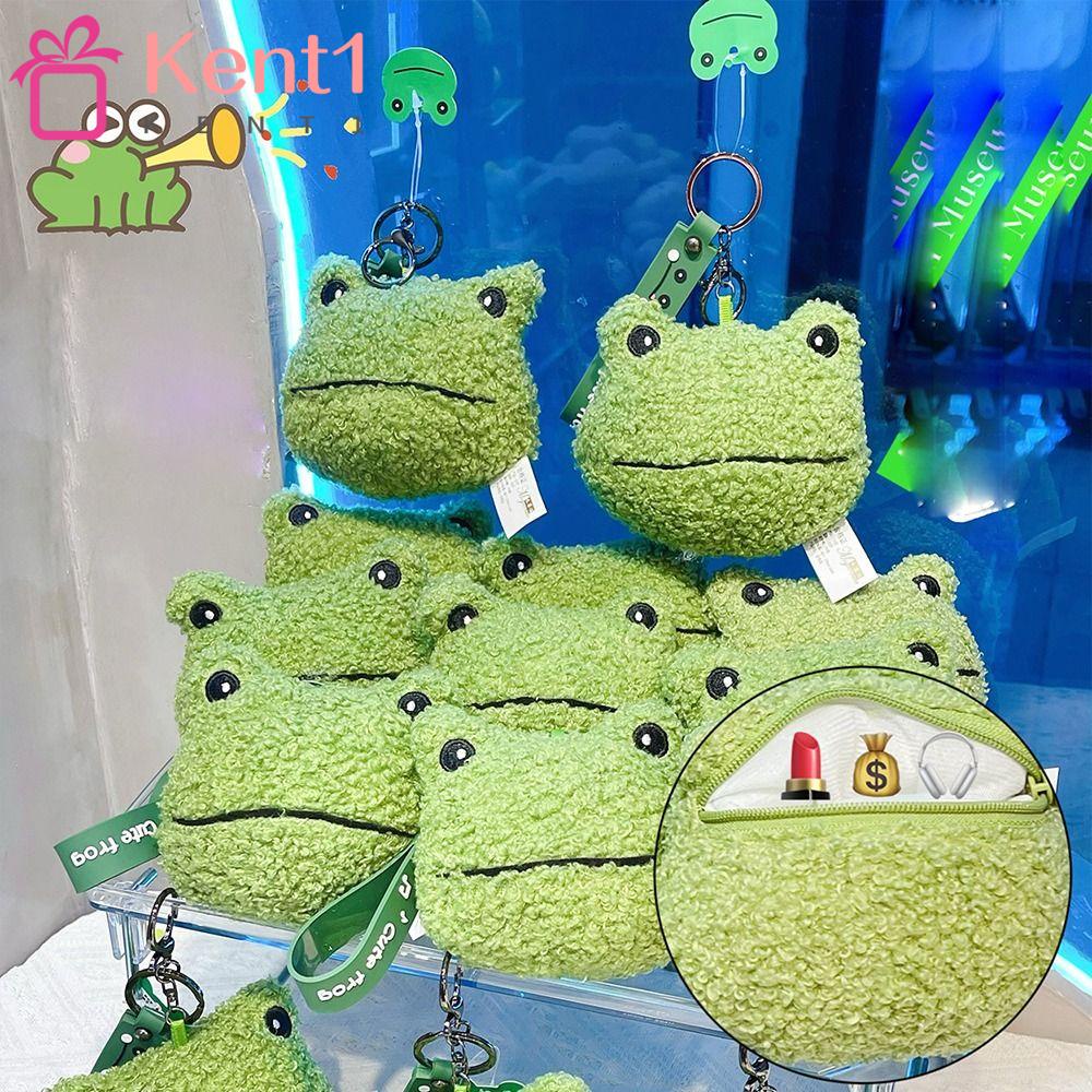 KENT1 Ví Đựng Tai Nghe / Tiền Xu Hình Chú Ếch Nhồi Bông Đáng Yêu Cho Nữ