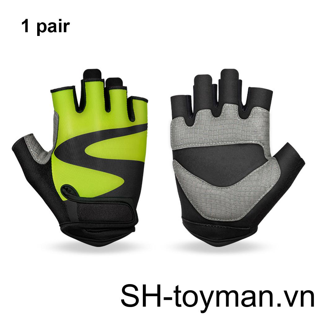 Găng Tay Lái Xe Đạp Chống Sốc Chống Trượt Thiết Kế Dày Dặn Thoáng Khí Cao Cấp Thời Trang