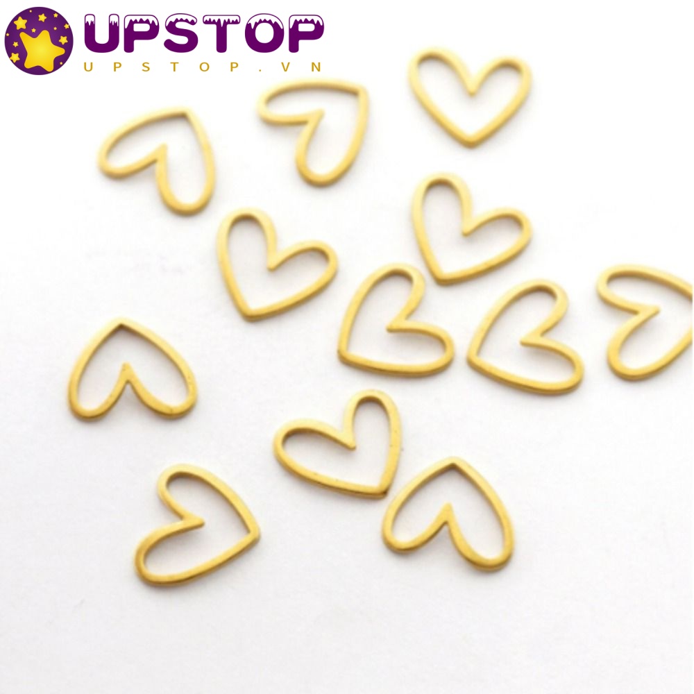 UPSTOPVN 1 Hộp 40 Vòng Nối Bằng Đồng Thau Mạ Vàng 13mm * 11mm Cho Valentine