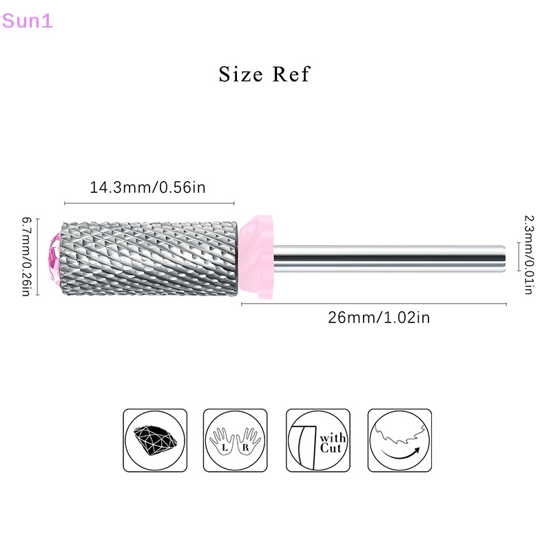 Bộ Đầu Mài Móng Tay Bằng Thép Vonfram Sun1 &gt;