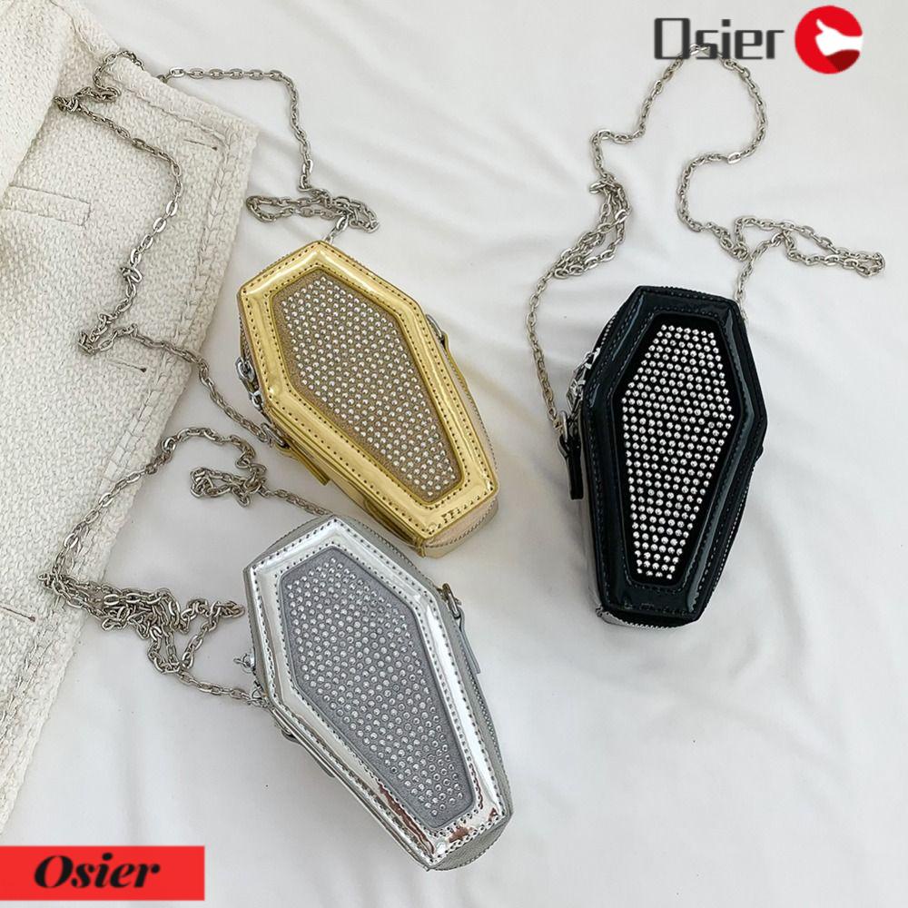 OSIER1 Túi Da Pu Đeo Chéo Phong Cách Gothic Thời Trang Cho Nữ