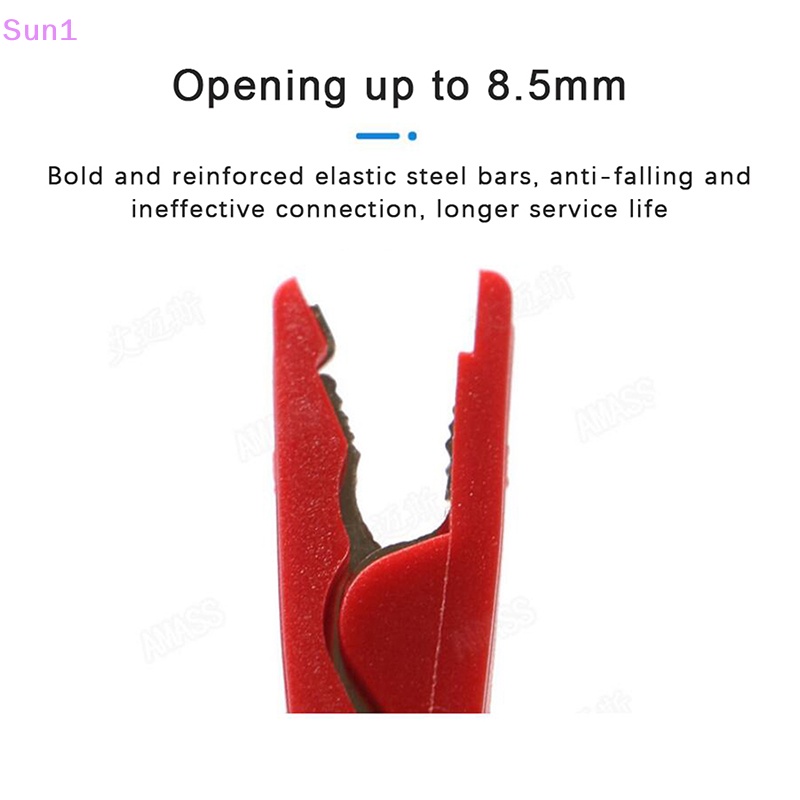 Set 2 Kẹp Cá Sấu Thử Điện 2mm Màu Đỏ Đen Chuyên Dụng