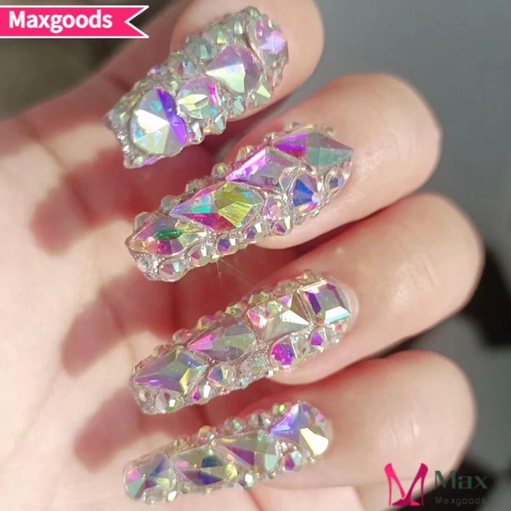MAXG Đá Đính Trang Trí Móng Tay Nghệ Thuật Sang Trọng Nhiều Kích Cỡ