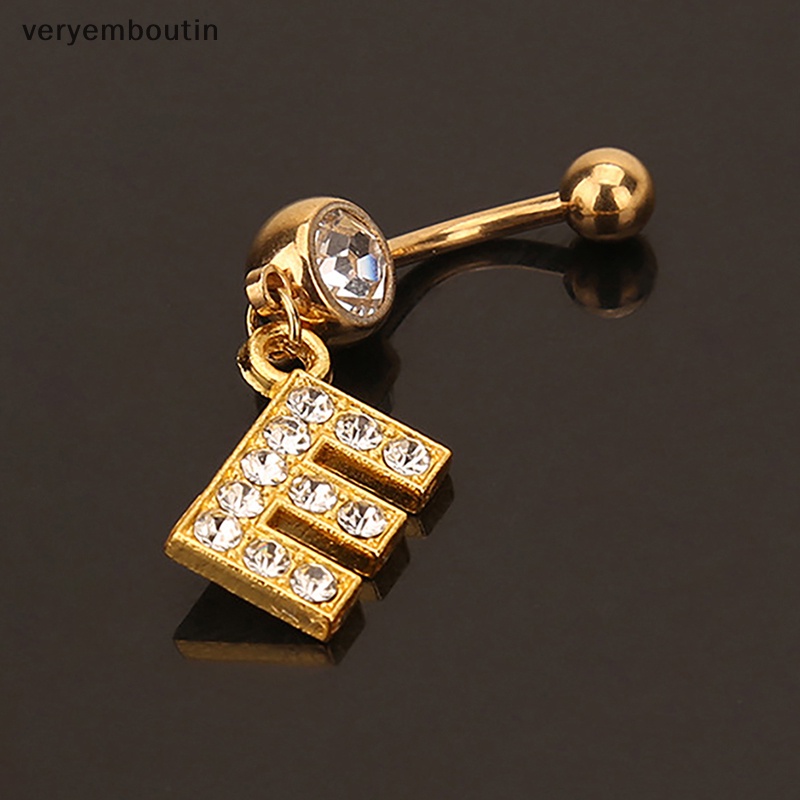 Khuyên Rốn Thép Không Gỉ Hình 26 Chữ Cái A Đến Z