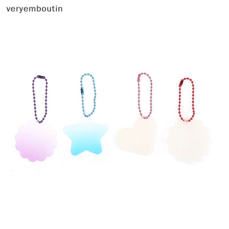 Set 5 / 10 / 15 Móc Khóa Trong Suốt Lấp Lánh Sáng Tạo