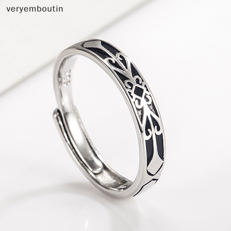 1 Nhẫn Cặp Màu Bạc Có Thể Điều Chỉnh Kích Thước