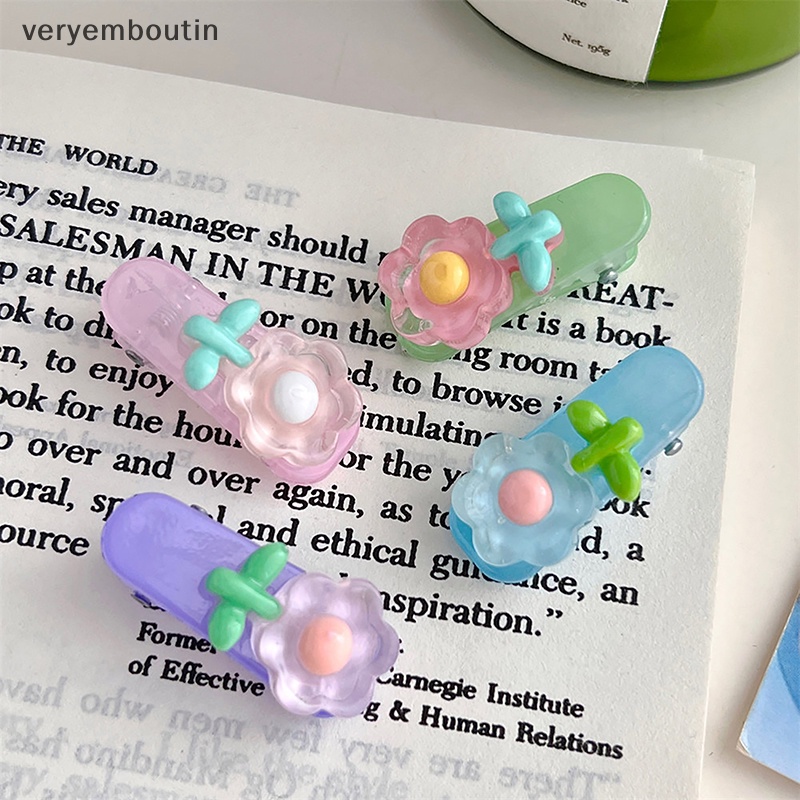 Kẹp Tóc Trang Điểm Hình Cây Kem / Trái Tim Màu Hồng Dễ Thương Sáng Tạo Dành Cho Bạn Gái n