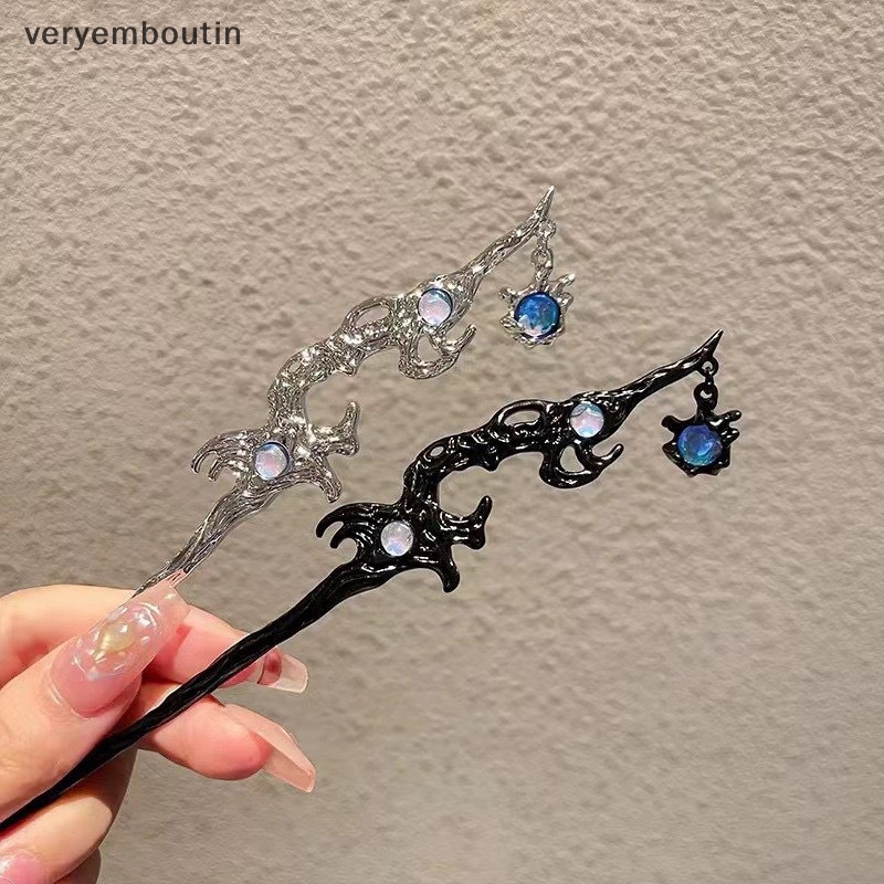 Trâm Cài Tóc Đính Đá Mặt Trăng Phong Cách Trung Hoa Cổ Điển Cho Nữ