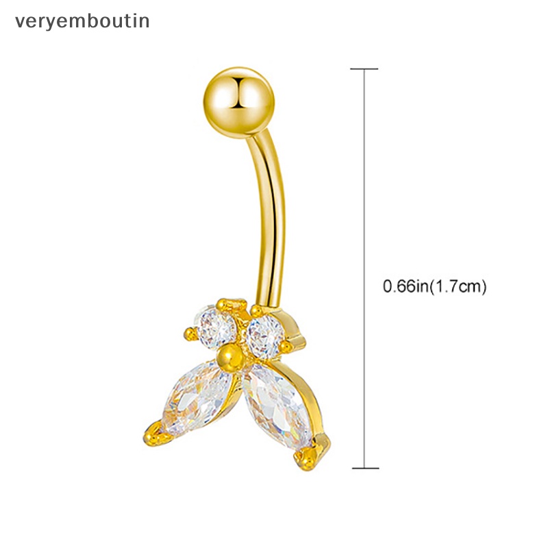 Khuyên Rốn Dạng Thả Đính Đá Zircon Thời Trang Cá Tính Cho Nữ