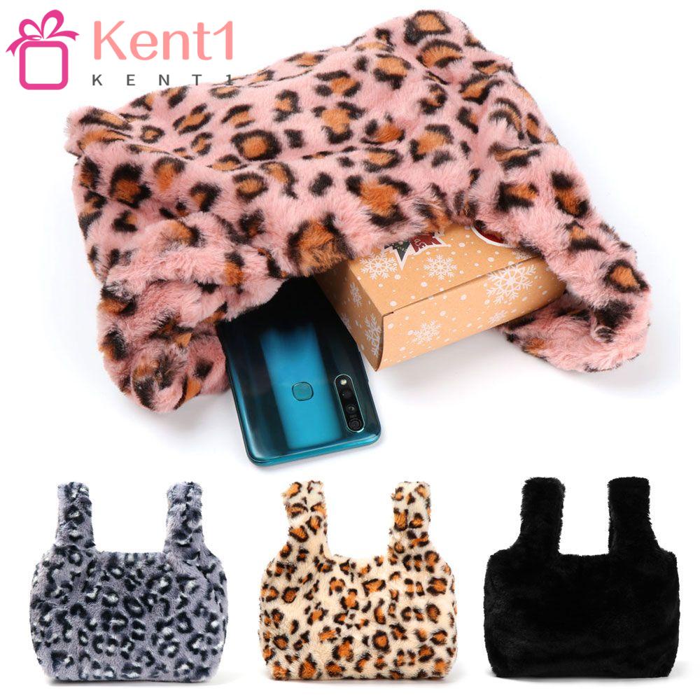 KENT1 Túi Đeo Chéo Giả Lông Thú Thời Trang Mùa Đông