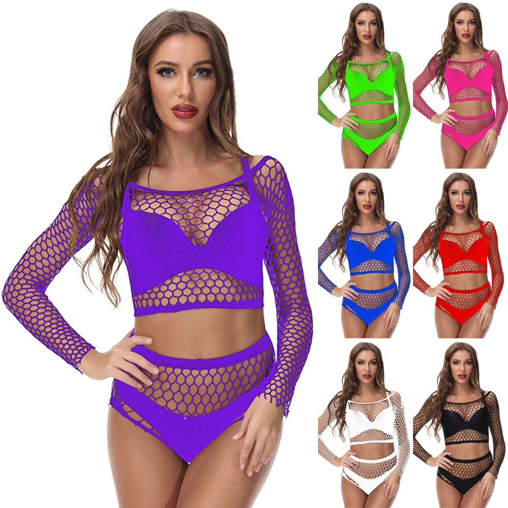 Áo liền quần Lưới Thiết Kế Mới Gợi Cảm Cho Nữ