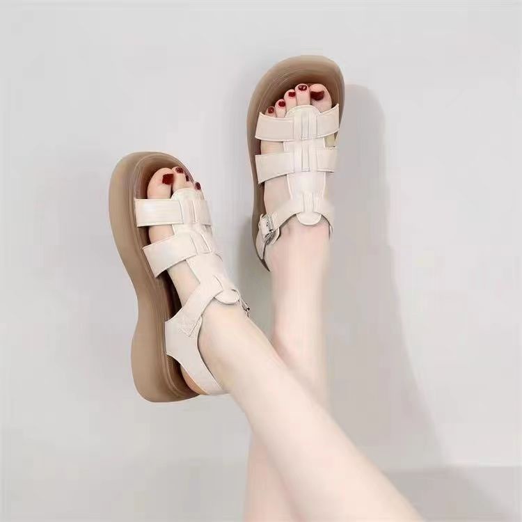 Giày Sandal Đế Mềm Thoáng Khí Thời Trang Mùa Hè 2023 Phong Cách Retro Cho Nữ