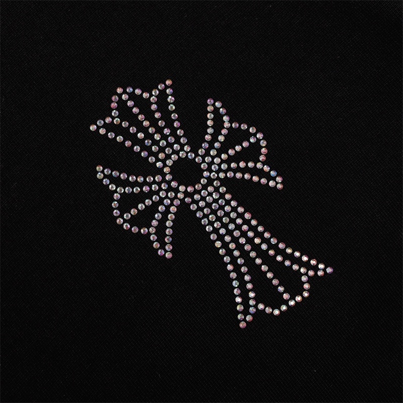 Ch-rome88-áo Thun Tay Ngắn In Họa Tiết Kim Cương Công Nghiệp Nặng Màu Phản Quang