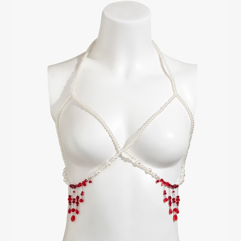 Dây Xích Đeo Hông Đính Đá Tua Rua Quyến Rũ Cho Nữ