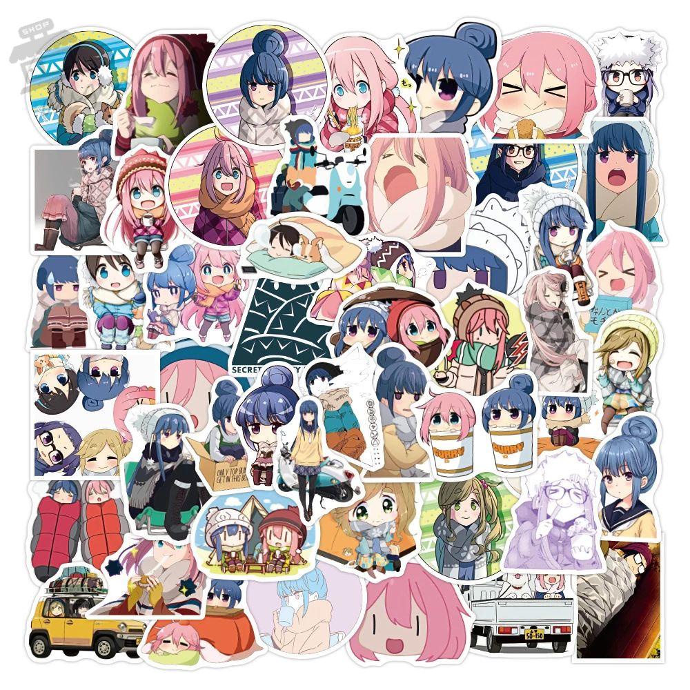 AUGUSTINA Miếng Dán Trang Trí Điện Thoại / Laptop / Ván Trượt Họa Tiết Hoạt Hình Graffiti Sáng Tạo