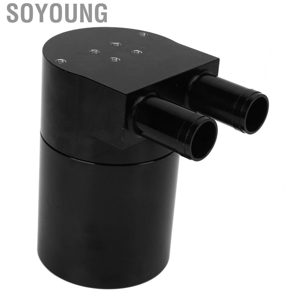 Soyoung Oil Catch Can Air Separator Professional Aluminum Alloy Leakproof Stable Black High Temperature Resistant for Car