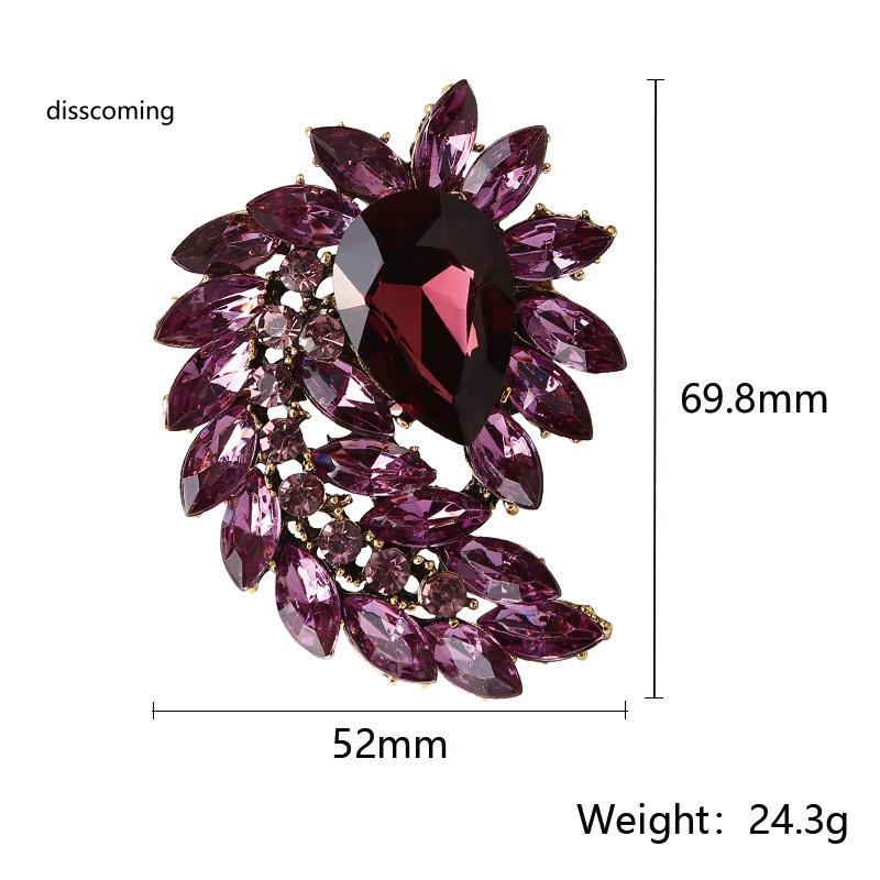 Áo Thun Tay Ngắn In Chữ SL| Trâm Cài Áo Mặt Thủy Tinh Pha Lê Sáng Tạo Cá Tính Thời Trang