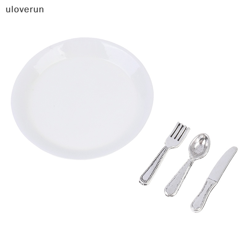 Set 4 Đĩa Mini Trang Trí Nhà Búp Bê Xinh Xắn