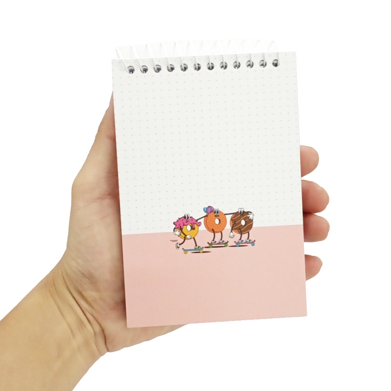 Sổ Lò Xo Teen Không Kẻ Có Chấm 80gsm - Cute Animals - The Sun 03 - Màu Hồng