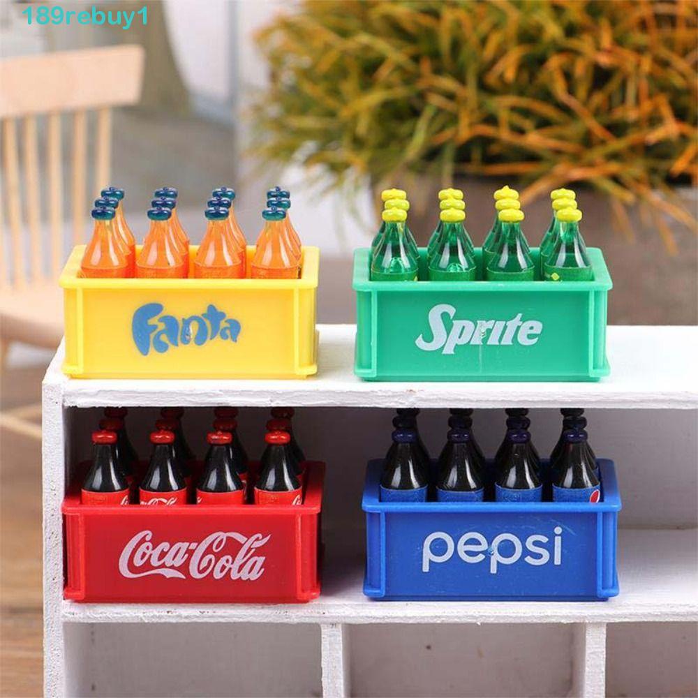 REBUY1 Mô Hình Chai Nước Uống Mini Tỉ Lệ 1 / 12 Trang Trí Nhà Búp Bê