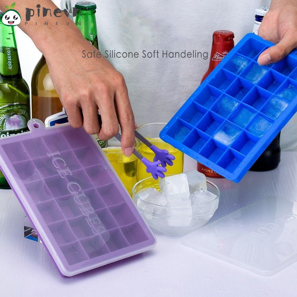 PINEVN Khay Làm Đá Lạnh Có Nắp Đậy