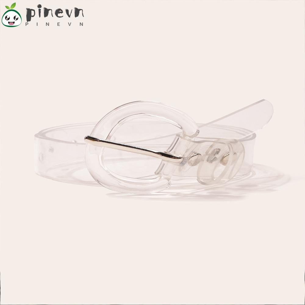 PINEVN Thắt Lưng Nhựa PVC Trong Suốt Phong Cách Vintage Thời Trang