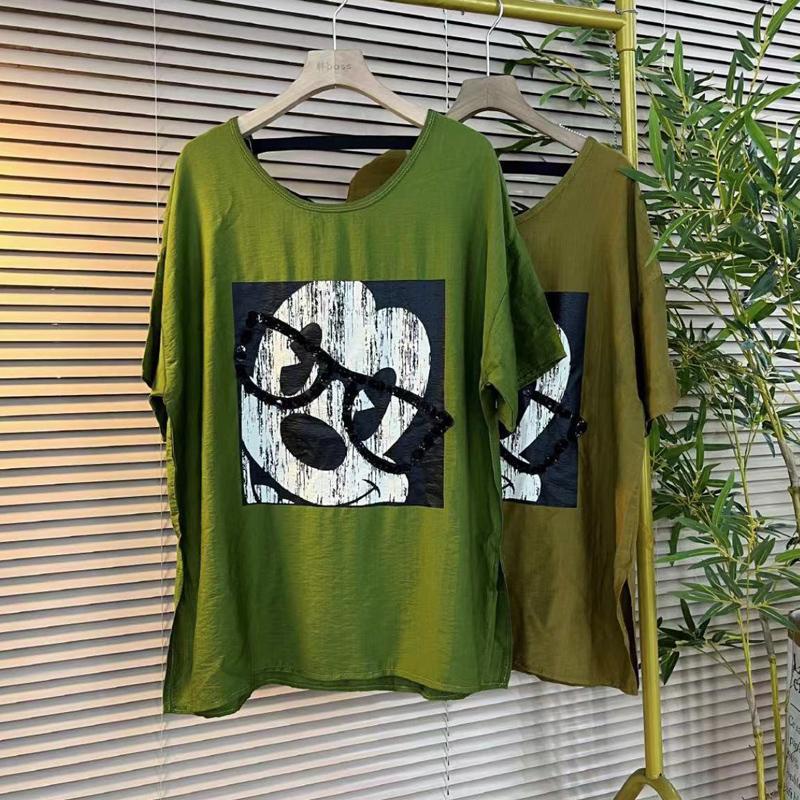 Áo Thun Nữ Tay Ngắn Hở Lưng In Hình