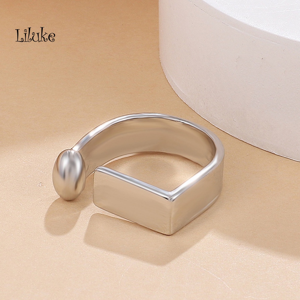 Nhẫn Hợp Kim Màu Trơn Kiểu Dáng Đơn Giản Thời Trang Cho Nữ