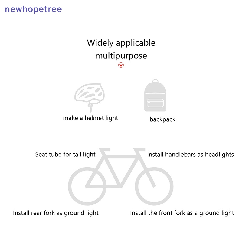 Đèn Pin LED Cảnh Báo An Toàn Cho Xe Đạp