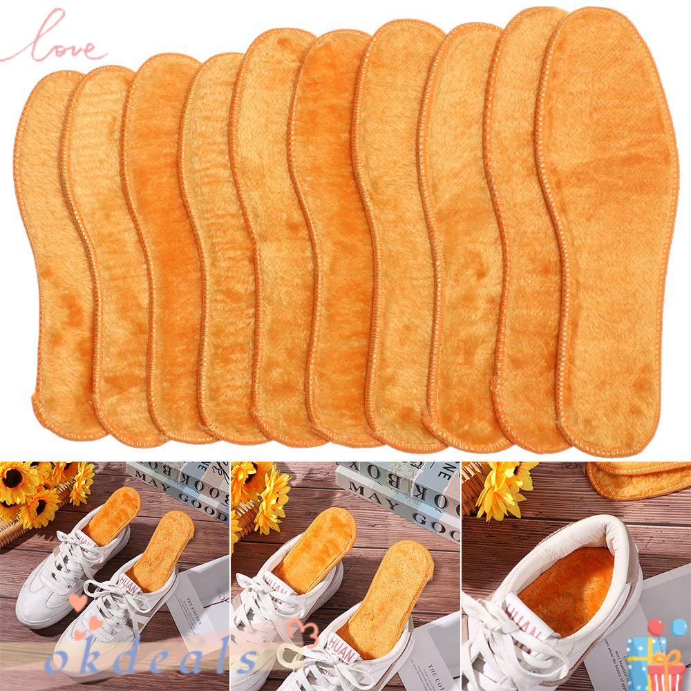 OKDEALS Đế Lót Giày Vải Len Phối Lông Thoáng Khí Chống Mùi Thay Thế Cho Nam Và