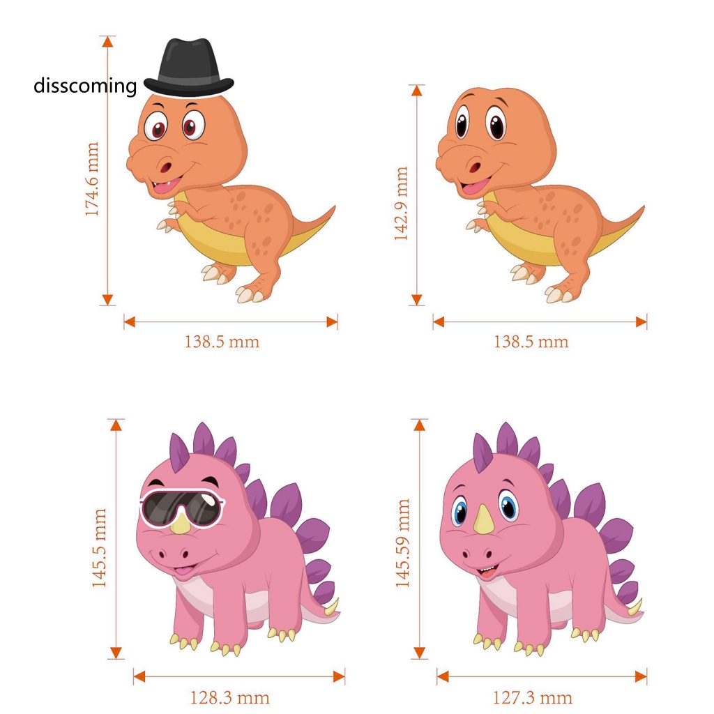 Áo Thun In Hình SL SL SL SL SL SL| Bộ 12 Miếng Dán Hình Khủng Long Diy Trang Trí Tiệc Sinh Nhật Cho Bé