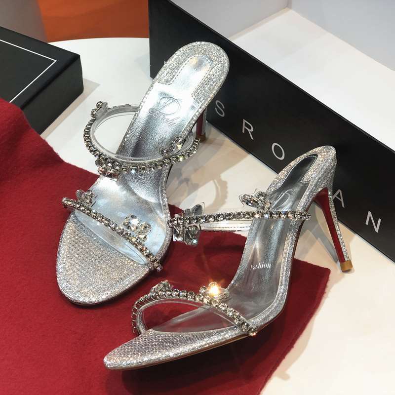 CHUJIE giày cao gót nữ đế cao sandal đi chơi cao gót mũi hở 2024NEW mẫu mới 29z23071011 Phong cách Chic Chất lượng cao Thời trang B24G0GY 36Z230909