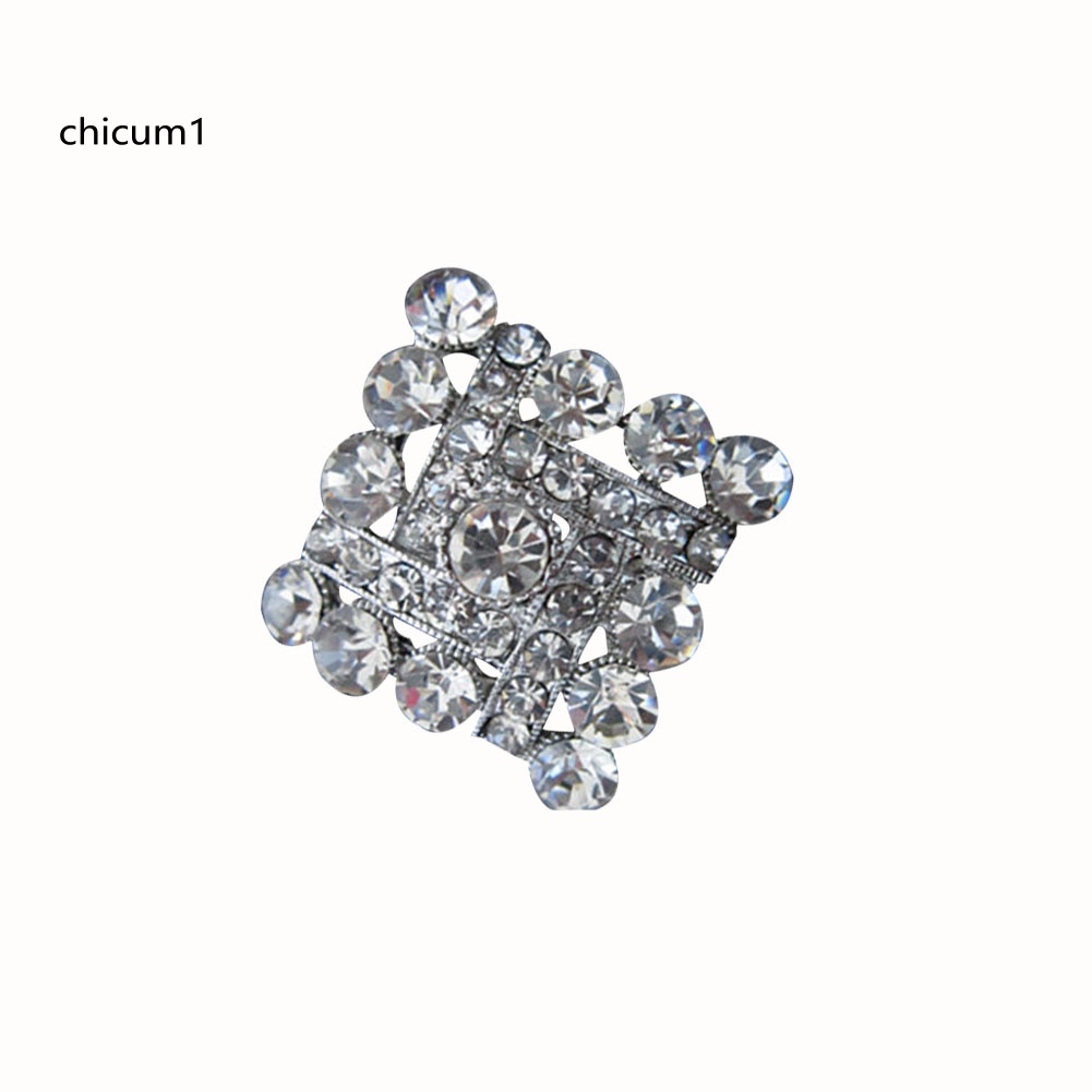 Ghim Cài Áo Hình Vuông Đính Đá Nhân Tạo Thời Trang Cho Nữ