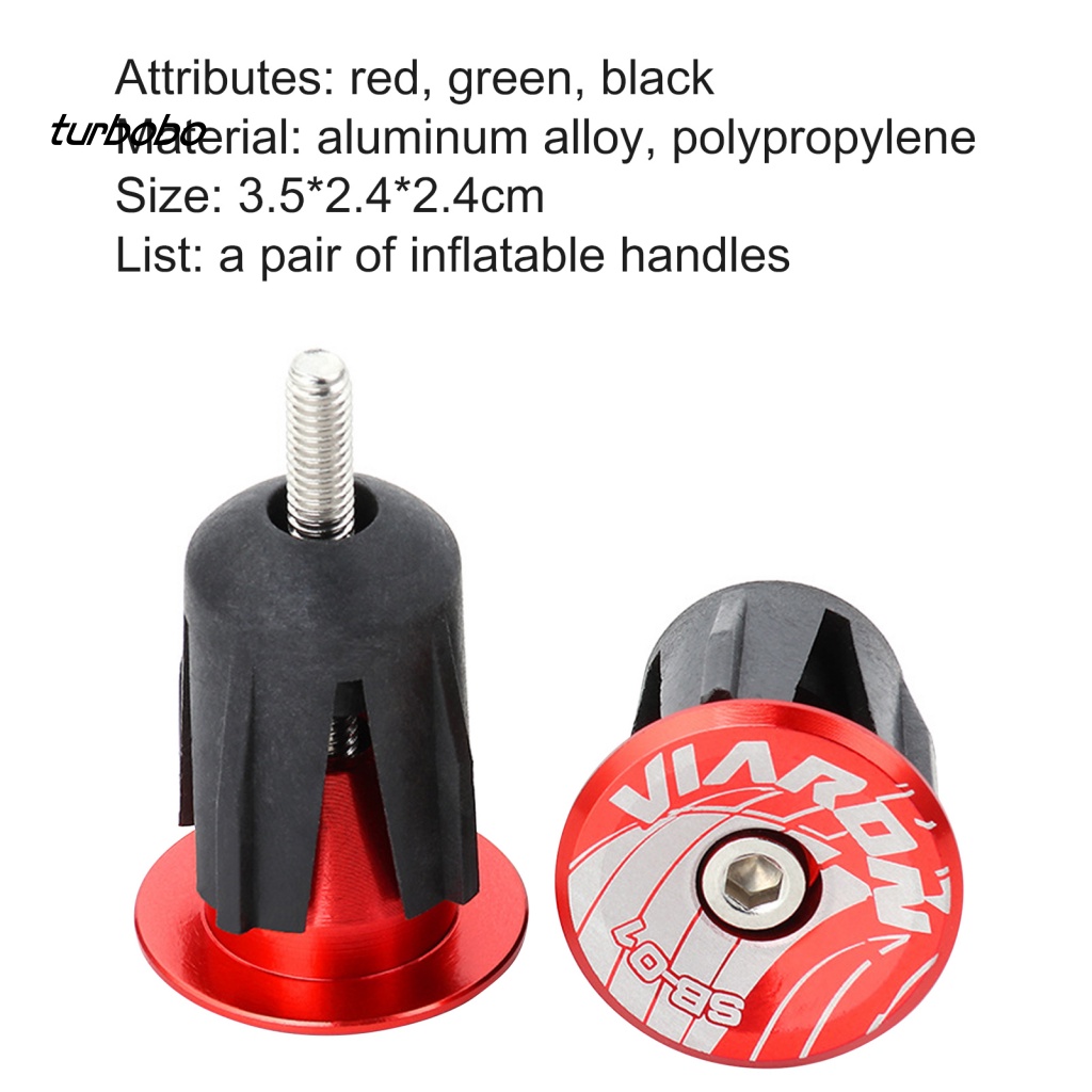 Set 2 Nút Gắn Tay Lái Xe Đạp Leo Núi Bằng Hợp Kim Nhôm Chống Mòn Thân Thiện Với Môi Trường