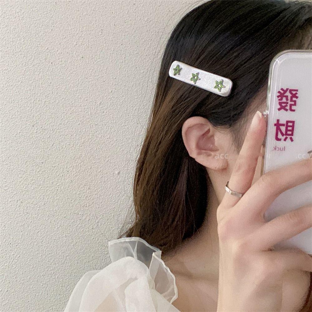 ANEMONE Băng Đô Cài Tóc Bằng Da Màu Bạc Cá Tính Phong Cách Hàn Quốc Y2K Cho Nữ