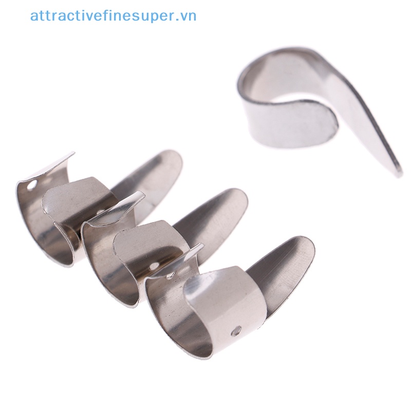 Afs Bộ 4 Miếng Gảy Đàn Guitar Bằng Kim Loại