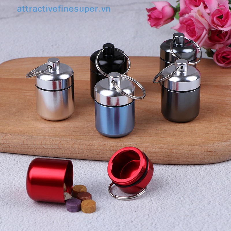 Giá Đỡ Chai Thuốc Mini Bằng Hợp Kim Nhôm Chống Thấm Nước Kèm Móc Khóa Tiện Lợi