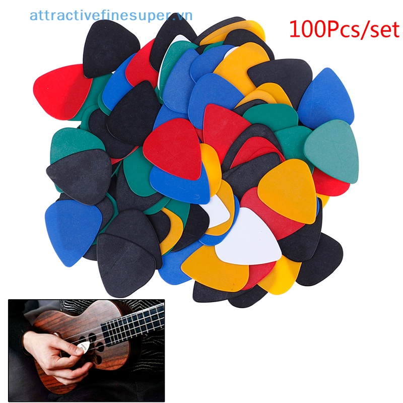 Set 100 Miếng Gảy Đàn Guitar Điện Trơn Mượt Áo Khoác Thời Trang Trẻ Trung Cá Tính