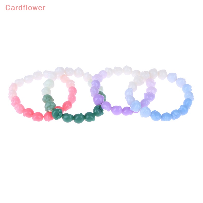 &lt; Cardflower &gt; Vòng Đeo Tay Chuỗi Hạt Màu Gradient Mềm Mại Và Thay Đổi Màu Sắc Dành Cho Bạn Nữ Mới