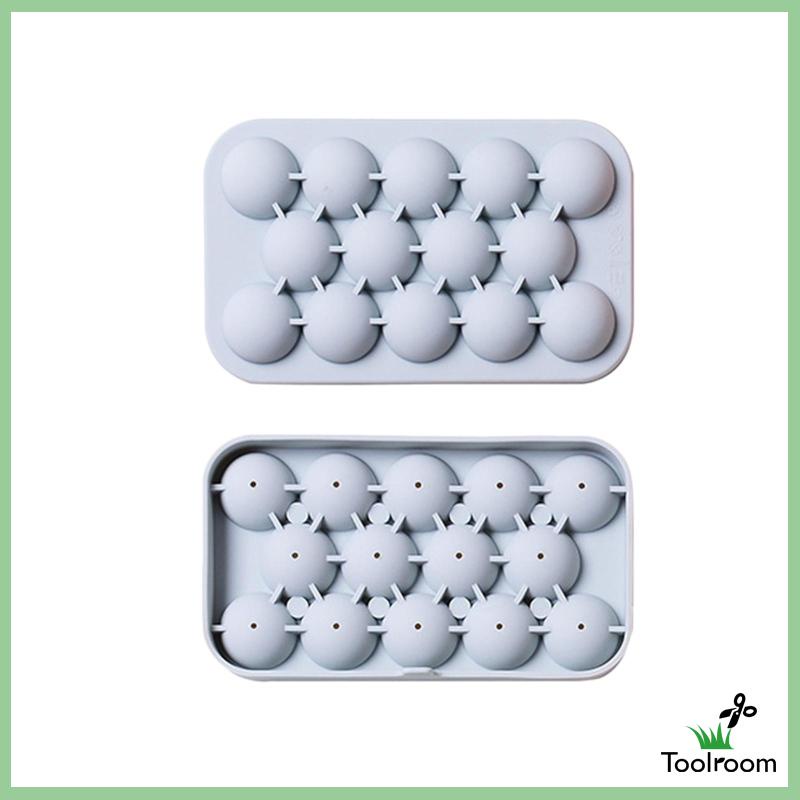 Set 2 Khay Làm Đá Tròn Có Thể Xếp Chồng Lên Nhau