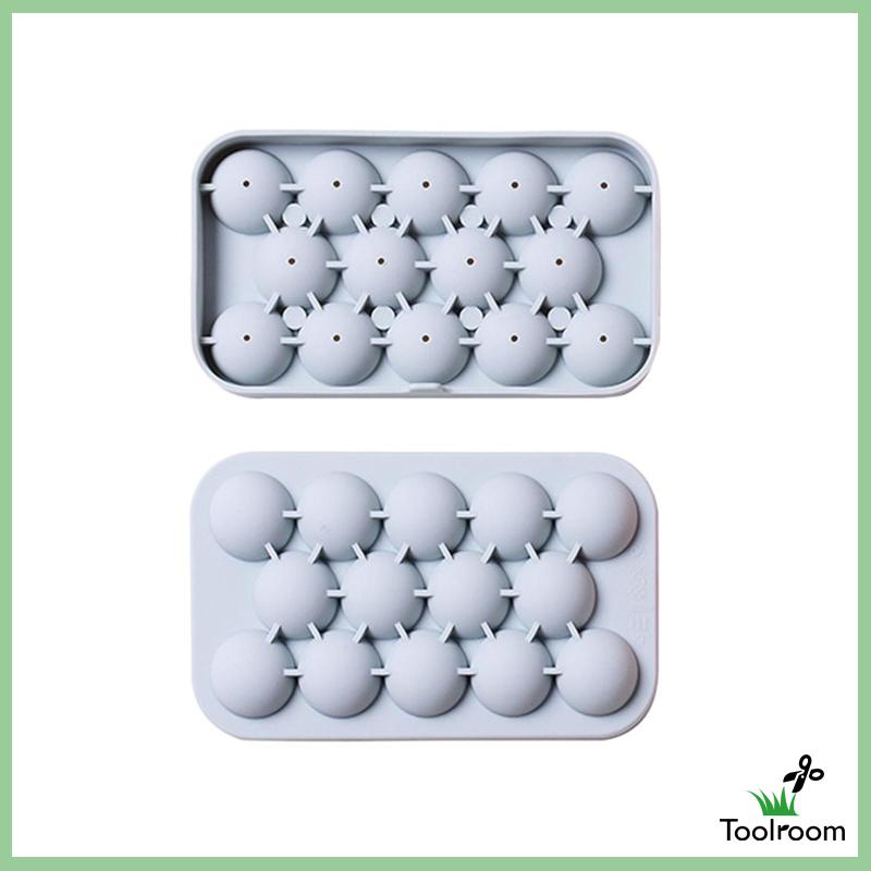 Set 2 Khay Làm Đá Tròn Có Thể Xếp Chồng Lên Nhau