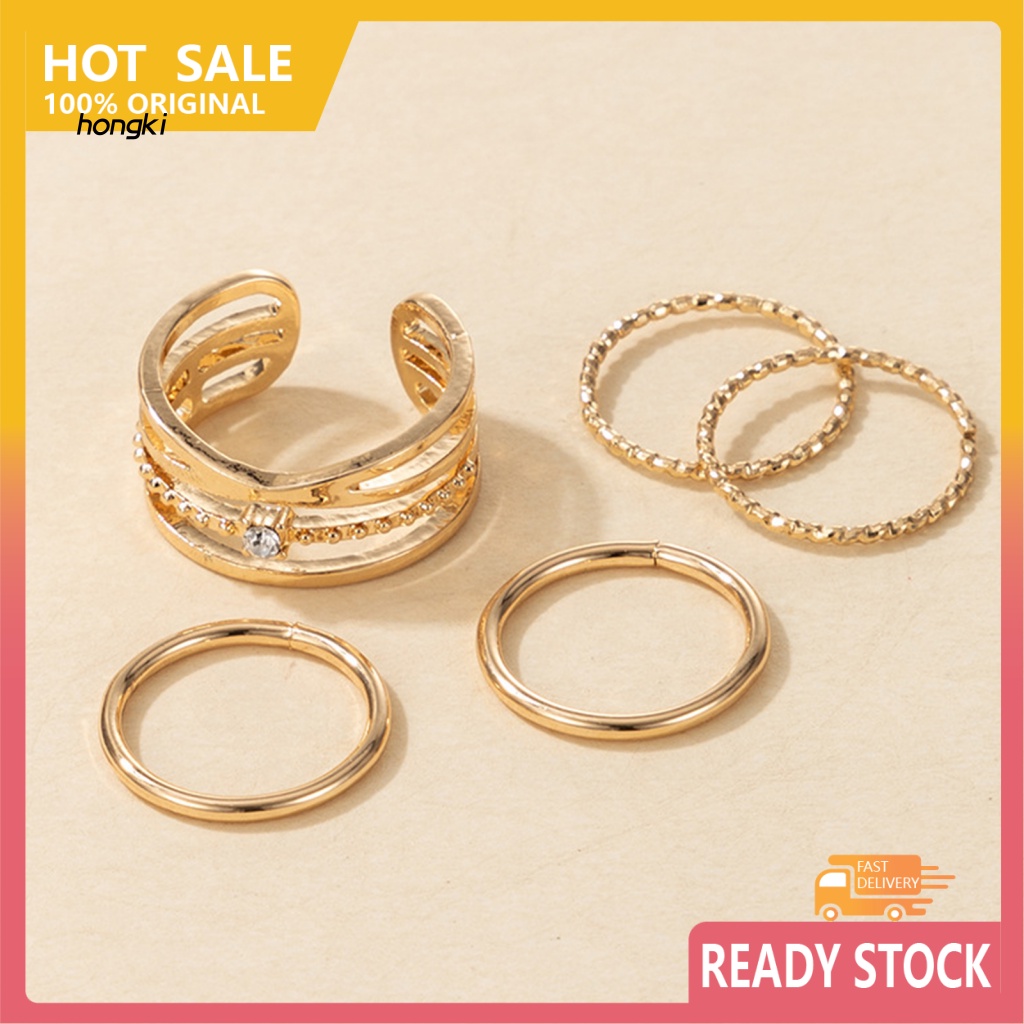 Set 5 NhẫN NhiềU MàU SắC LấP LáNh