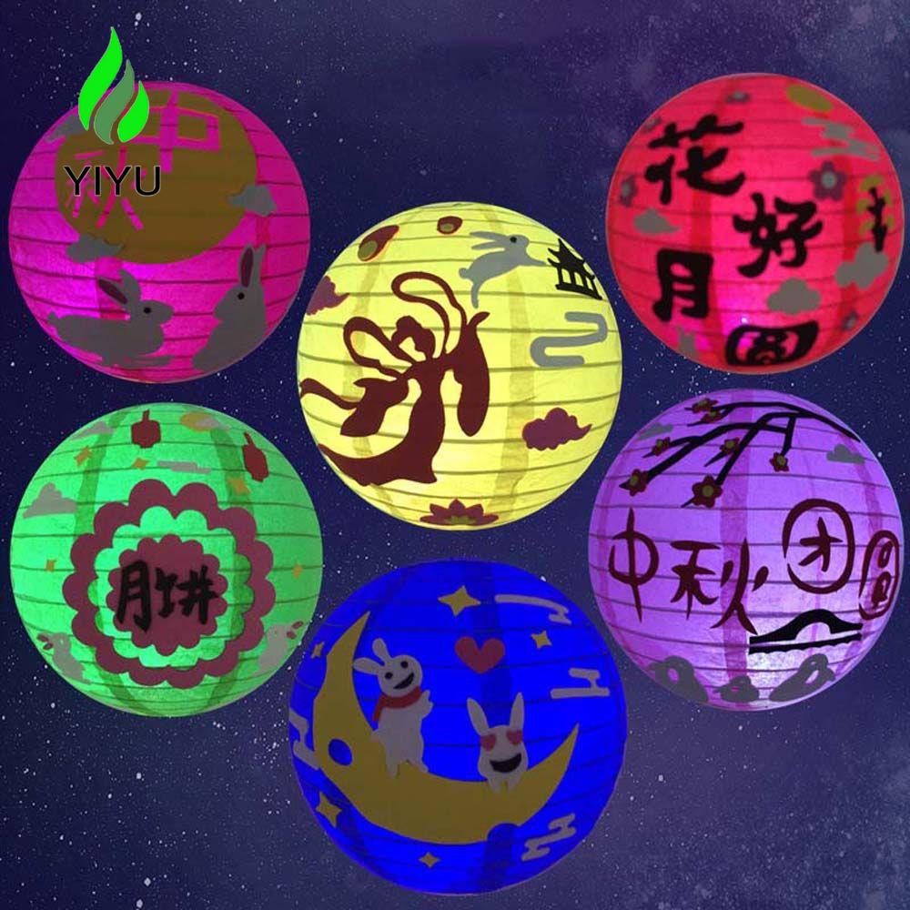 YIYU Lồng Đèn Giấy Hình Thỏ Phong Cách Trung Hoa Độc Đáo Trang Trí Tiệc