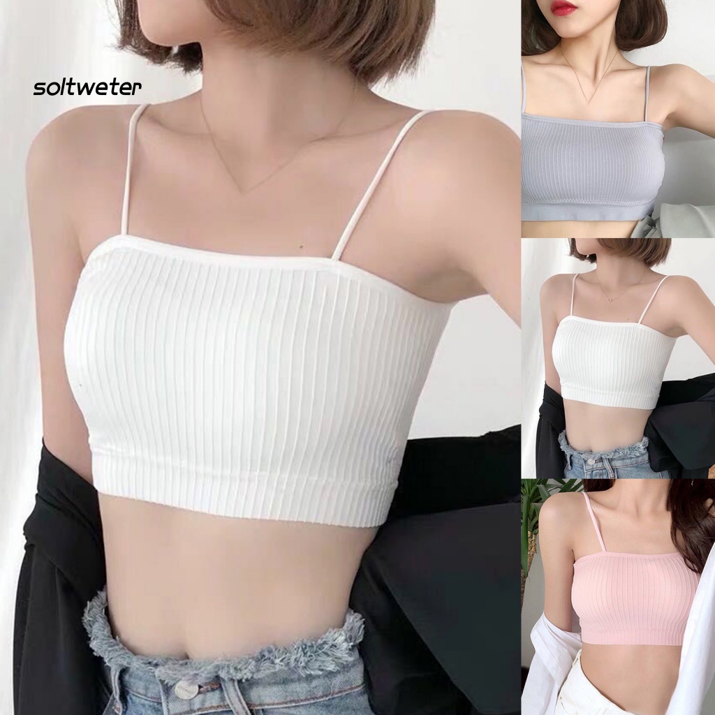 Áo Lót Ống Hai Dây Có Mút Đệm Quyến Rũ Dành Cho Nữ