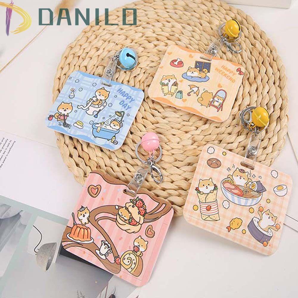 DANILO Bao Đựng Thẻ Tên Kèm Dây Đeo Bằng Nhựa Thiết Kế Dễ Thương Tiện Dụng Cho Trường Học / Văn Phòng Giá