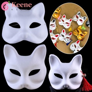 Mặt nạ cáo hóa trang halloween màu trắng diy