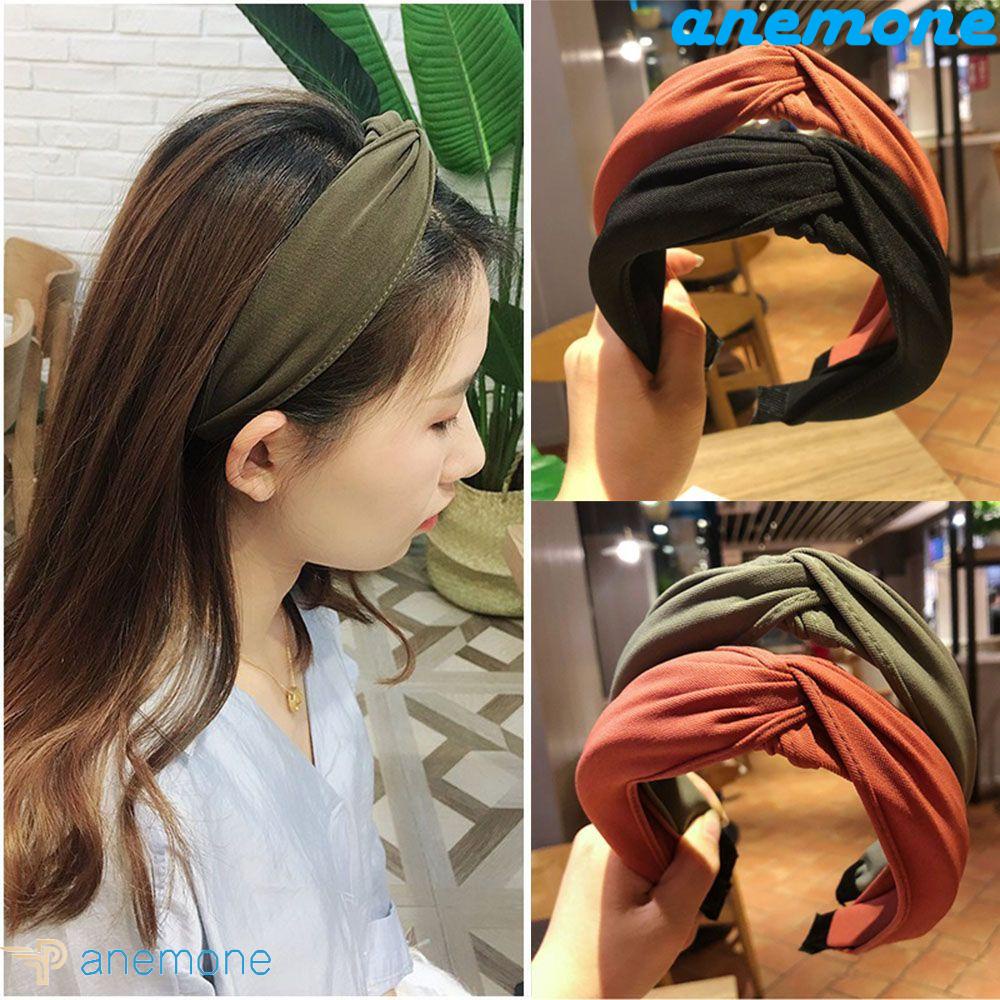 ANEMONE Băng Đô Cài Tóc Bản Rộng In Họa Tiết Thời Trang Cho Nữ